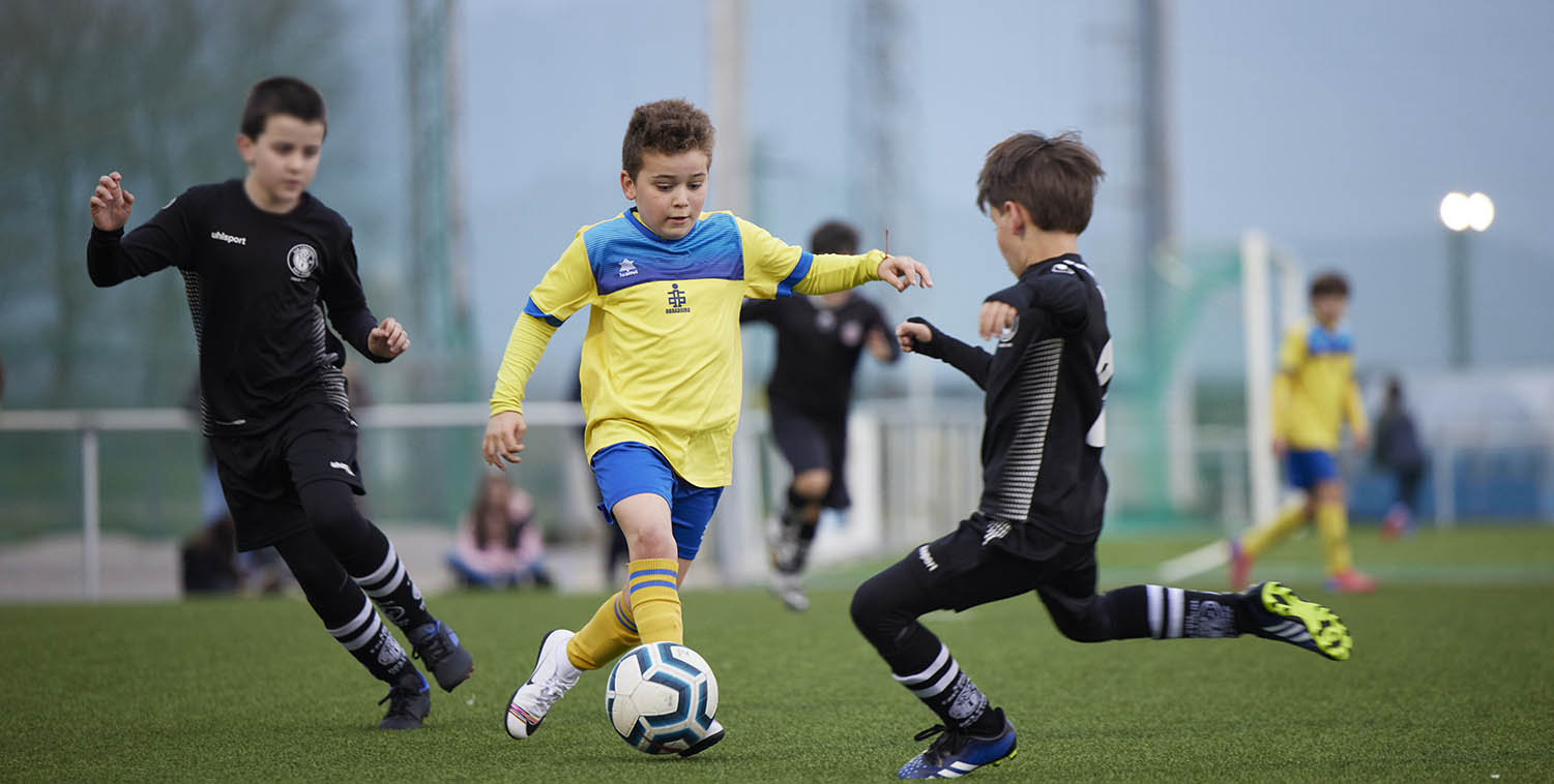 Fotografía deportiva de niños infantil obradoiro